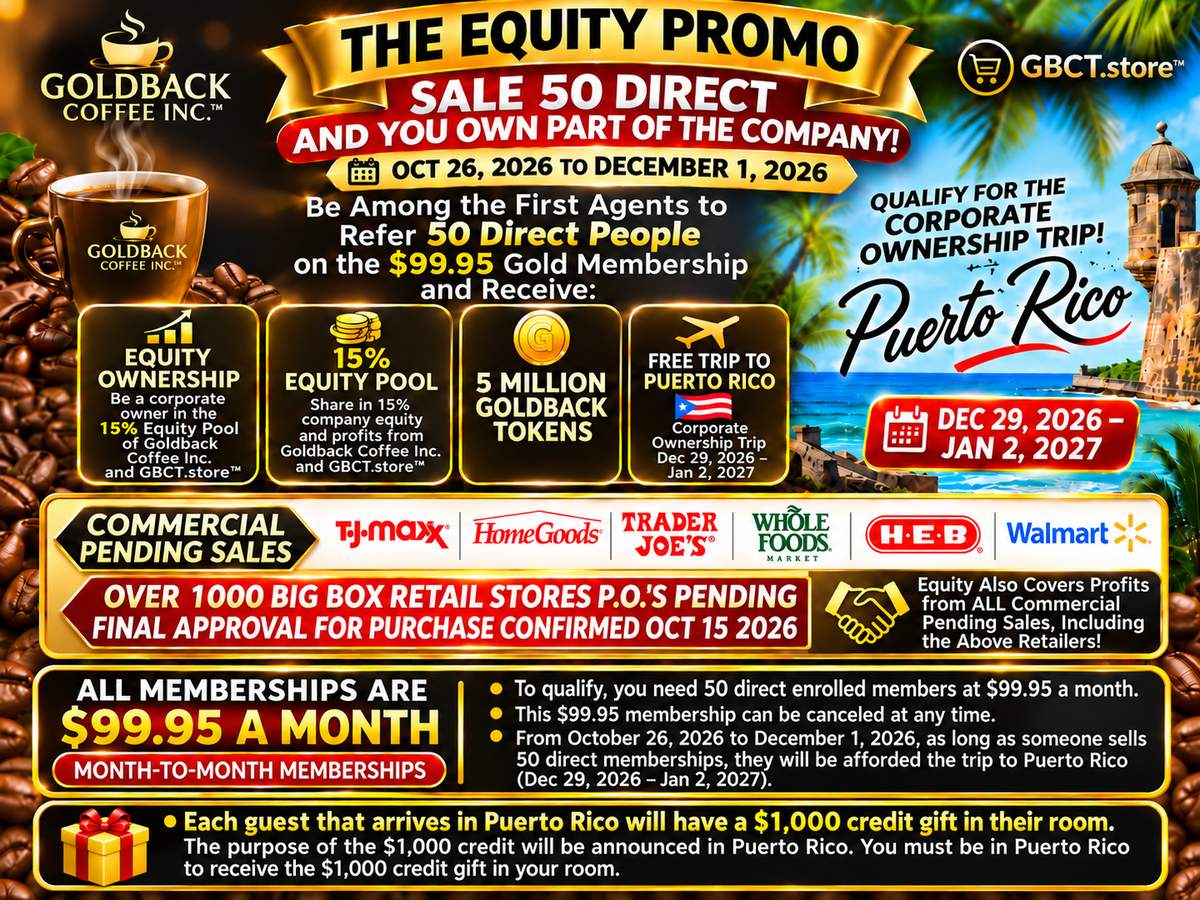 GBCT STORE Equity "PROMO IS LIVE"