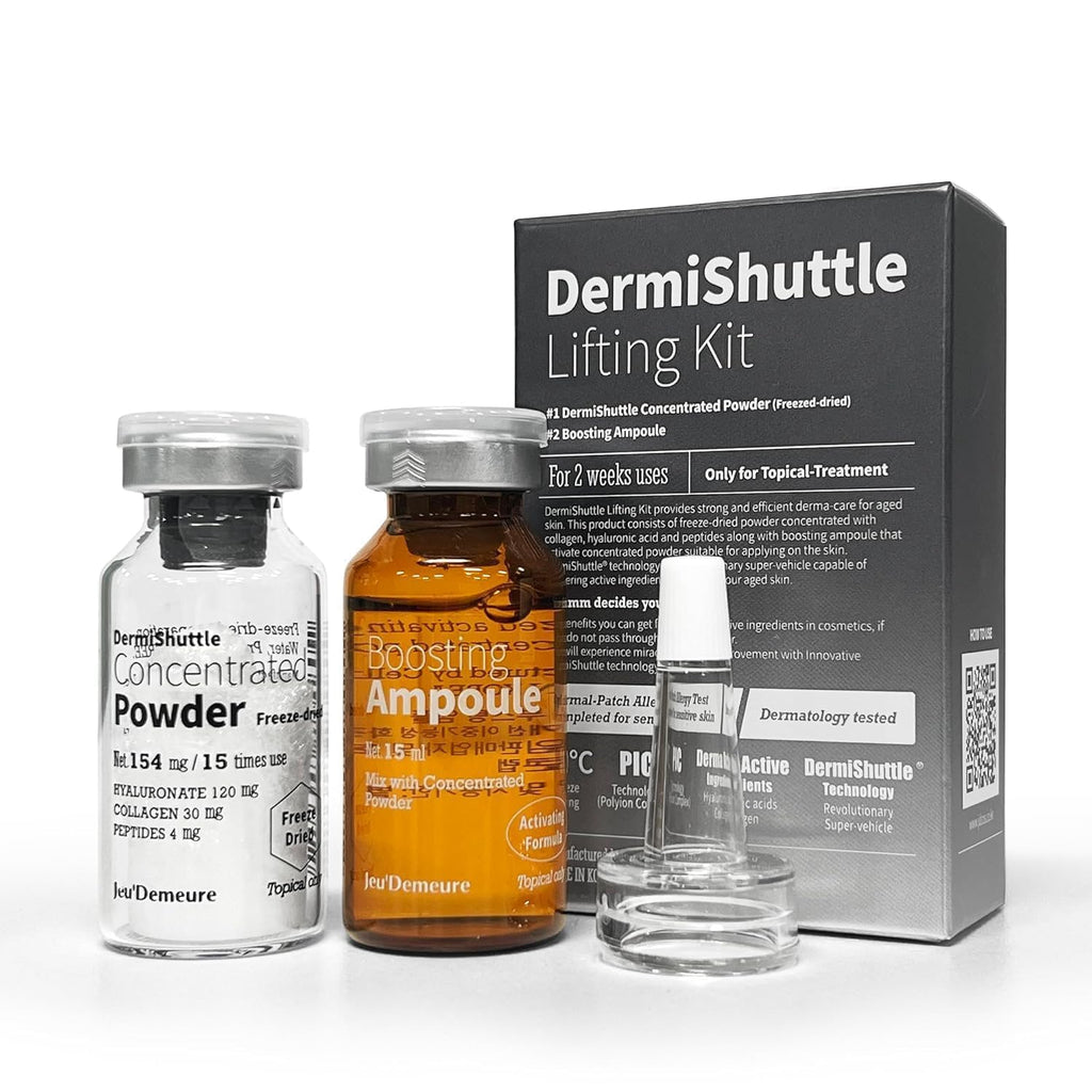 JEU'DEMEURE DermiShuttle Lifting Kit - Anti Aging Serum with Concentrated Powder and Boosting Ampoule